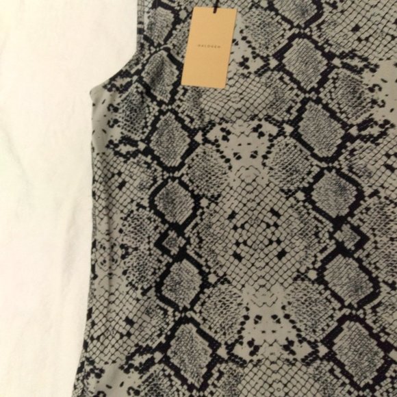Halogen Snakeskin Print Sleeveless Top XS - Picture 6 of 9